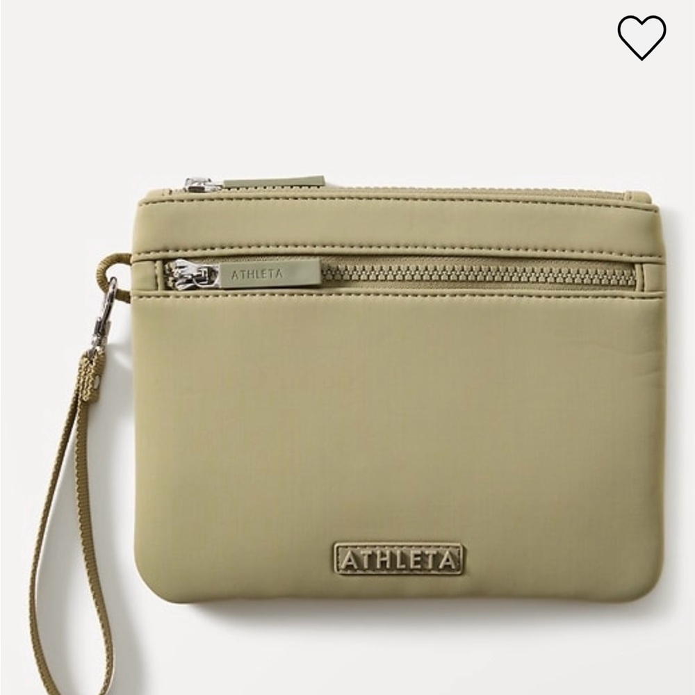 Athleta Olive Wristlet Clutch